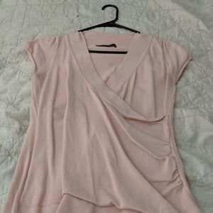 Short sleeve pink sweater top